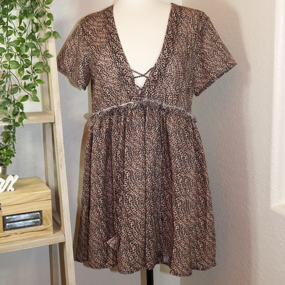 HAZEL animal print mini dress